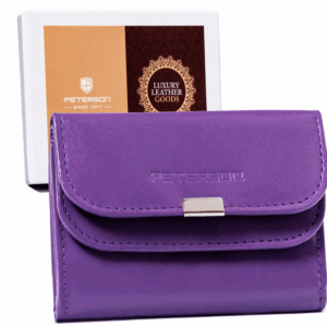 Mały, skórzany portfel damski na zatrzask - Peterson