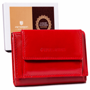 Mały, skórzany portfel damski na zatrzask - Peterson