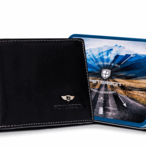 Męski portfel ze skóry naturalnej z systemem RFID - Peterson