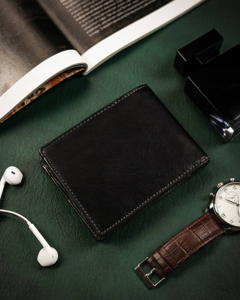 Męski portfel ze skóry naturalnej z systemem RFID - Peterson - obrazek 4