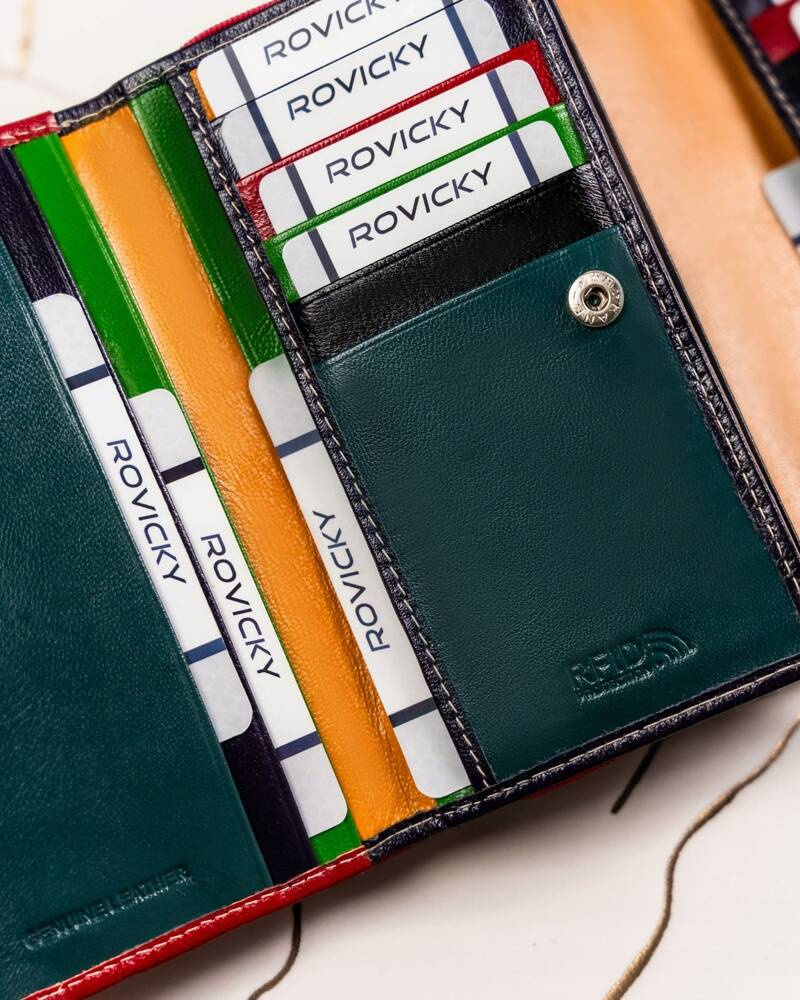 Duży portfel damski ze skóry naturalnej - 4U Cavaldi - obrazek 7