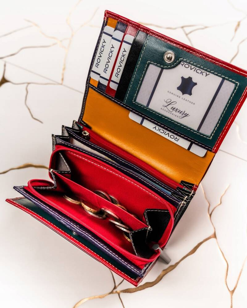 Duży portfel damski ze skóry naturalnej - 4U Cavaldi - obrazek 6