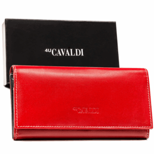 Skórzany portfel damski na zatrzask - 4U Cavaldi