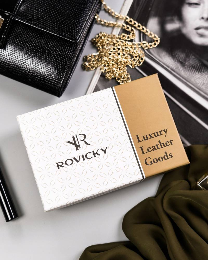 Skórzany portfel damski na bigiel i zatrzask - Rovicky - obrazek 9