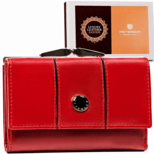 Mały, skórzany portfel damski z systemem RFID - Peterson