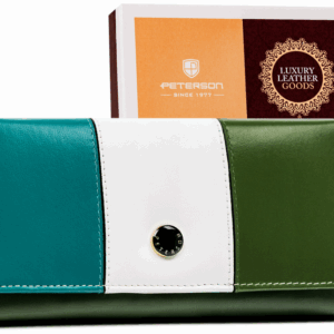 Duży portfel damski ze skóry naturalnej zamykany na zatrzask - Peterson