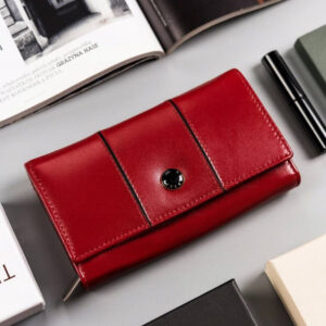 Skórzany portfel damski na zatrzask - Peterson