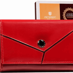 Damski, średni portfel ze skóry naturalnej - Peterson
