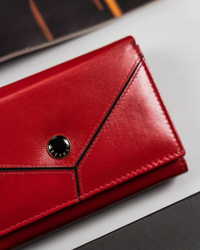 Damski, średni portfel ze skóry naturalnej - Peterson - obrazek 3