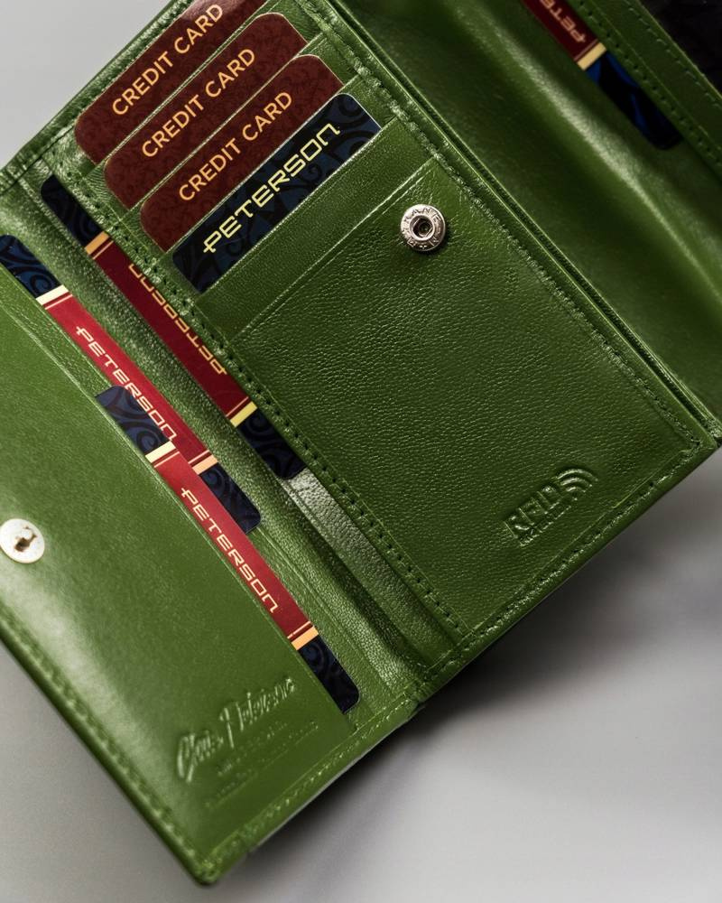 Damski, średni portfel ze skóry naturalnej - Peterson - obrazek 9