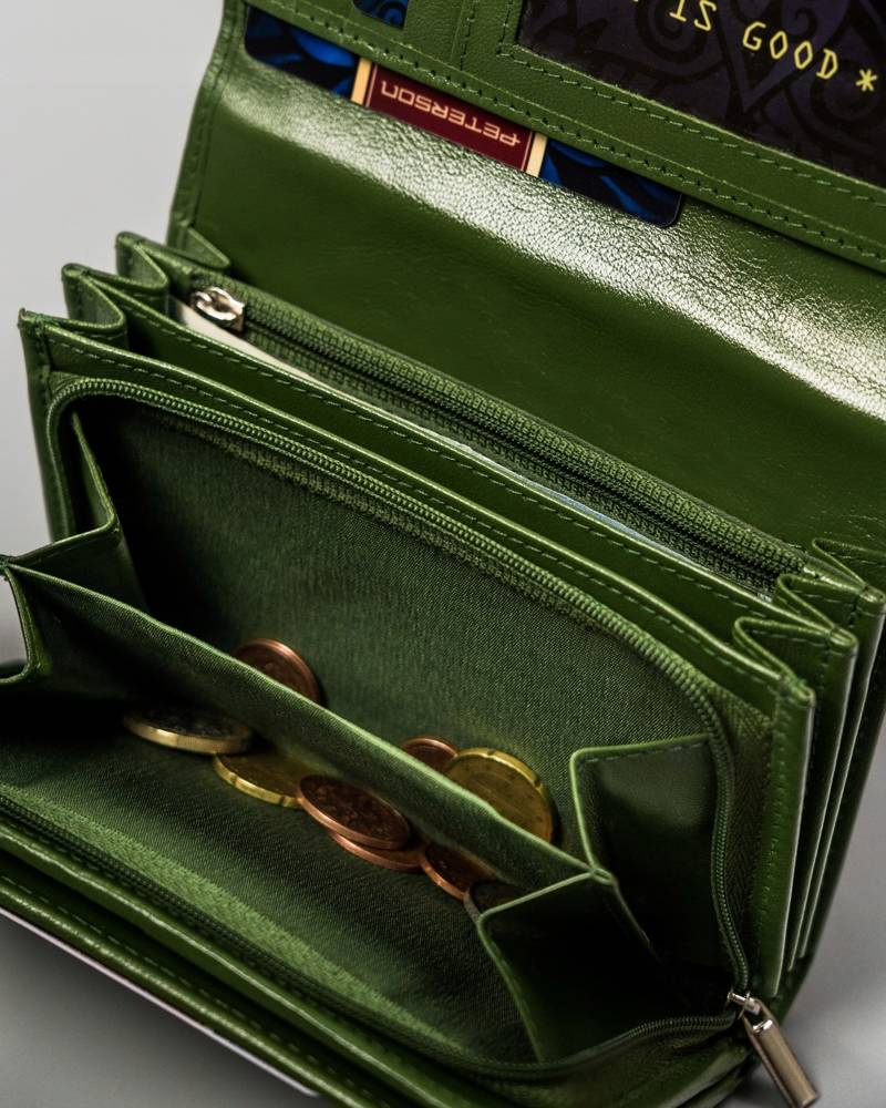 Damski, średni portfel ze skóry naturalnej - Peterson - obrazek 10