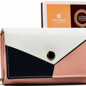 Średnich rozmiarów portfel damski ze skóry naturalnej - Peterson