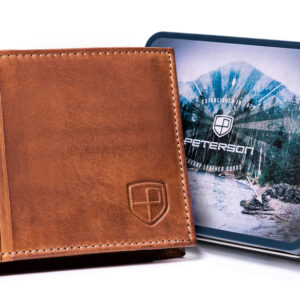 Klasyczny skórzany portfel męski na karty - Peterson