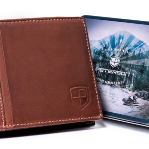 Klasyczny skórzany portfel męski na karty - Peterson
