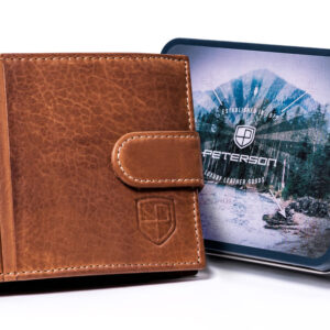 Skórzany portfel męski na karty z zabezpieczeniem RFID Protect - Peterson