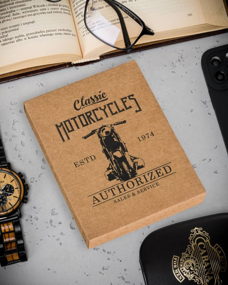 Duży, skórzany portfel męski z łańcuszkiem - obrazek 8