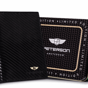 Duży, pionowy portfel męski ze skóry naturalnej - Peterson