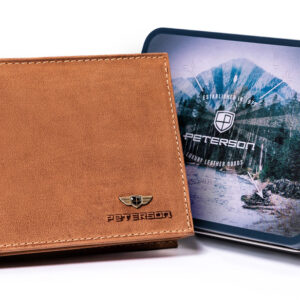 Klasyczny portfel męski z kieszonką na suwak - Peterson