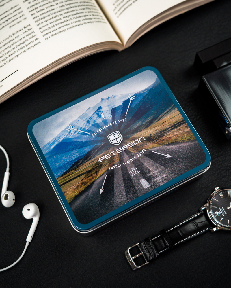 Skórzany portfel męski na karty - Peterson - obrazek 11