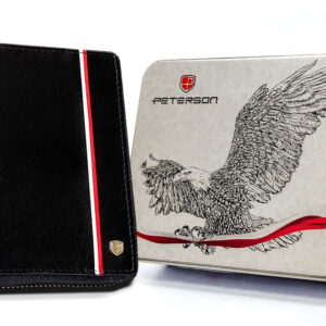 Duży, skórzany portfel męski na zamek - Peterson