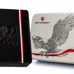 Skórzany, patriotyczny portfel na zamek - Peterson