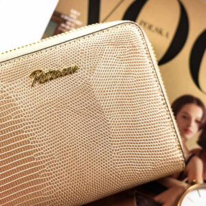 Skórzany portfel damski na zamek - Peterson