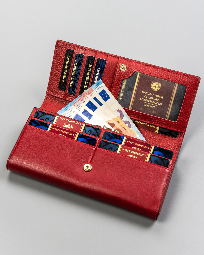 Duży portfel damski z wężowym wzorem - Peterson - obrazek 6