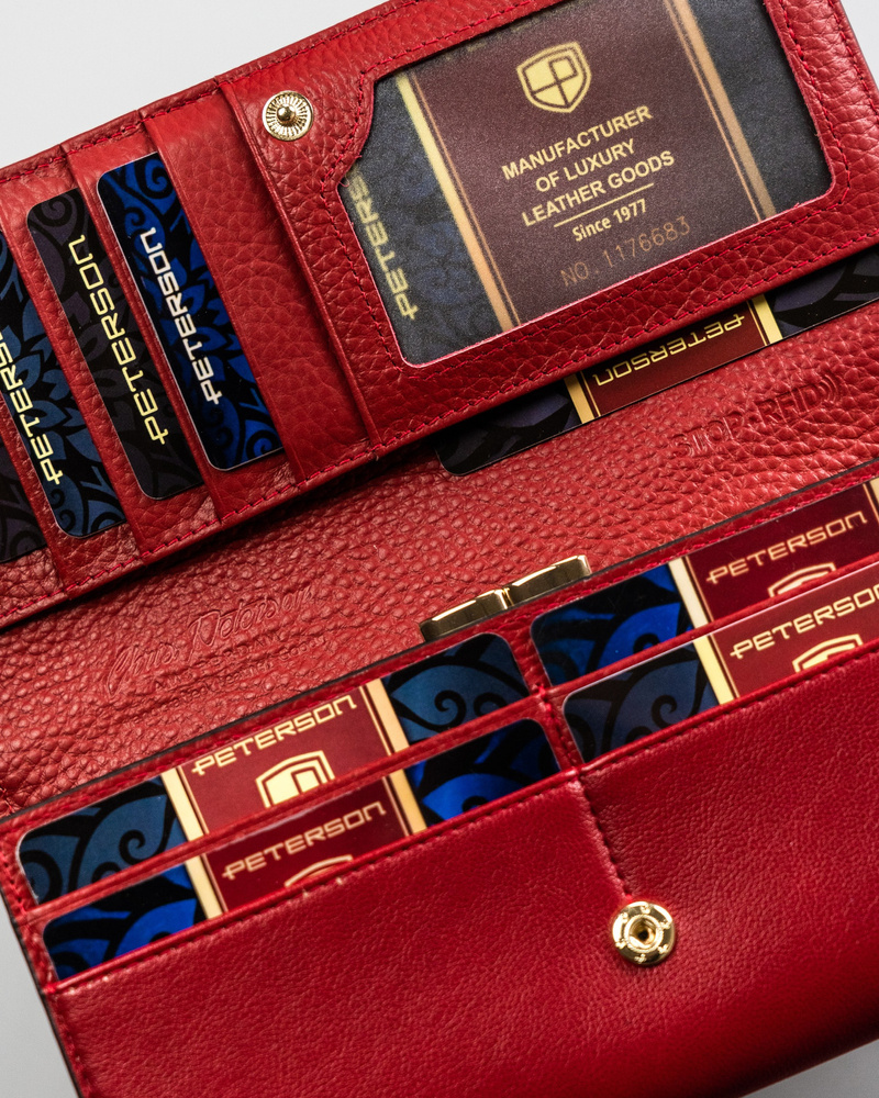 Duży portfel damski z wężowym wzorem - Peterson - obrazek 7