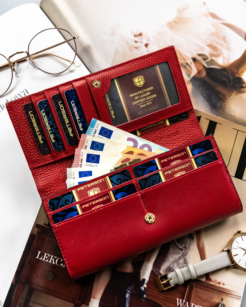 Duży portfel damski z wężowym wzorem - Peterson - obrazek 5