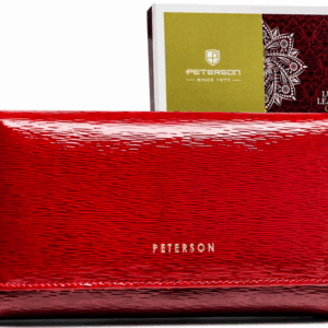 Portfel damski z lakierowanej skóry naturalnej - Peterson