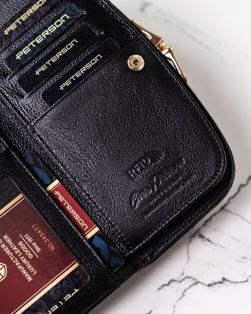 Duży portfel damski ze skóry naturalnej - Peterson - obrazek 7