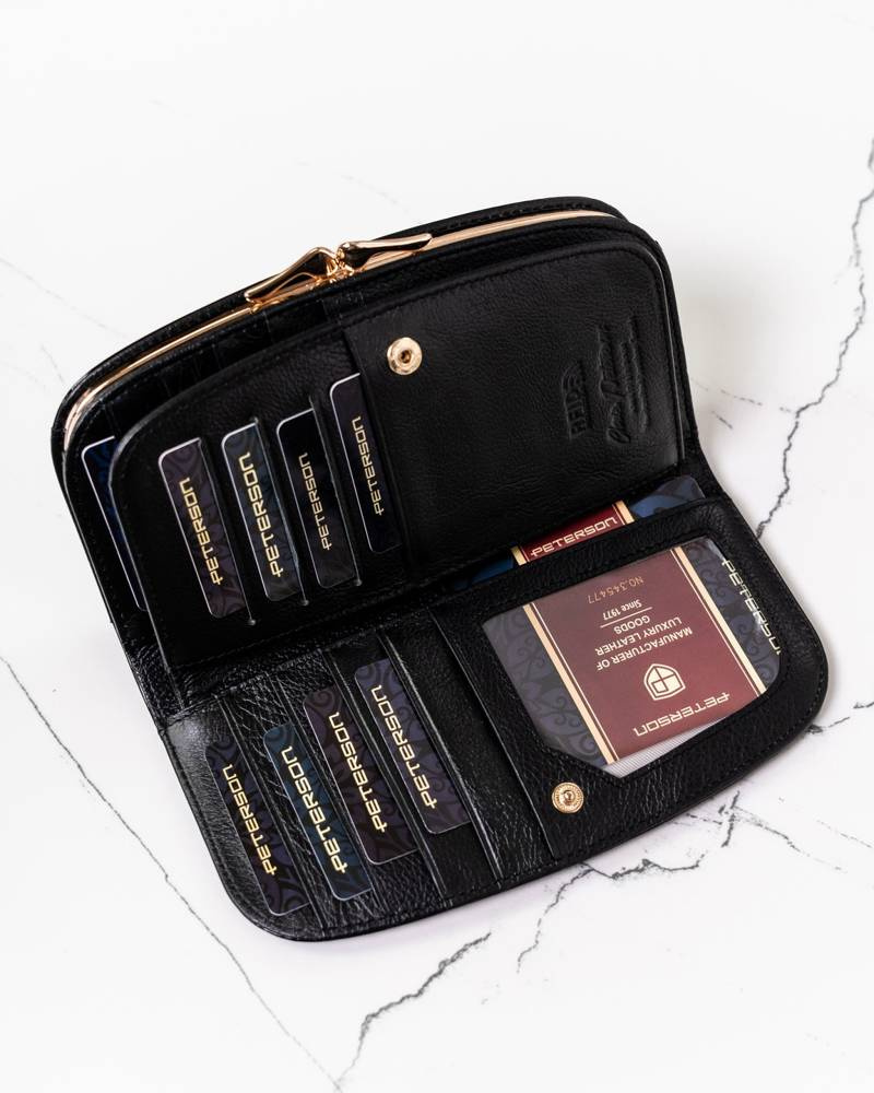 Duży portfel damski ze skóry naturalnej - Peterson - obrazek 9