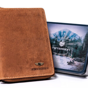 Elegancki, skórzany portfel męski na suwak - Peterson