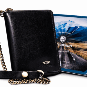 Duży, skórzany portfel męski na zamek - Peterson