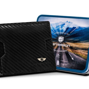 Portfel męski ze skóry naturalnej carbon - Peterson