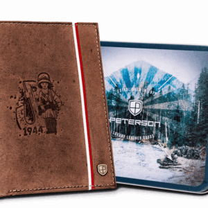 Skórzany portfel męski z motywem patriotycznym - Peterson
