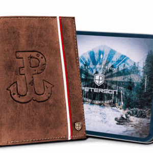 Skórzany portfel męski z motywem patriotycznym - Peterson