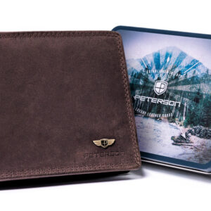 Skórzany portfel męski na dowód rejestracyjny - Peterson