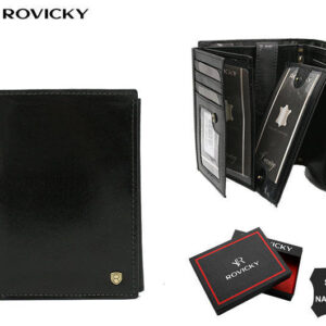 Duży, skórzany portfel męski - Rovicky