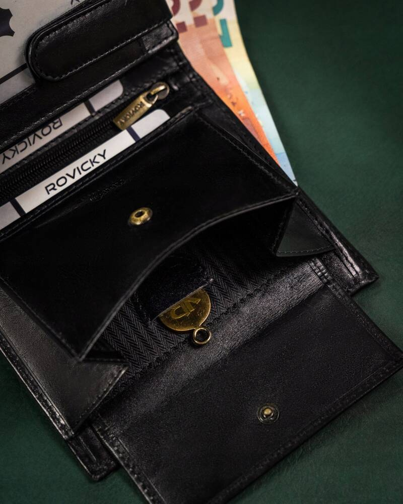 Duży, skórzany portfel męski z systemem RFID - Rovicky - obrazek 9