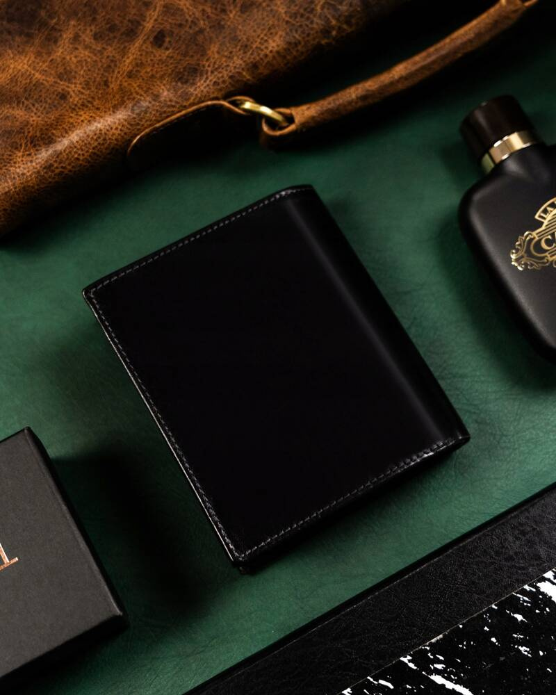 Duży, skórzany portfel męski z systemem RFID - Rovicky - obrazek 3