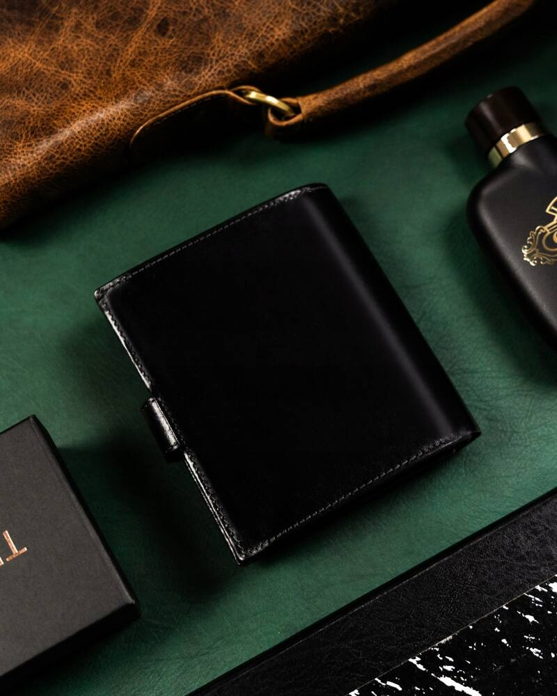 Skórzany, duży portfel męski z systemem RFID - Rovicky - obrazek 3