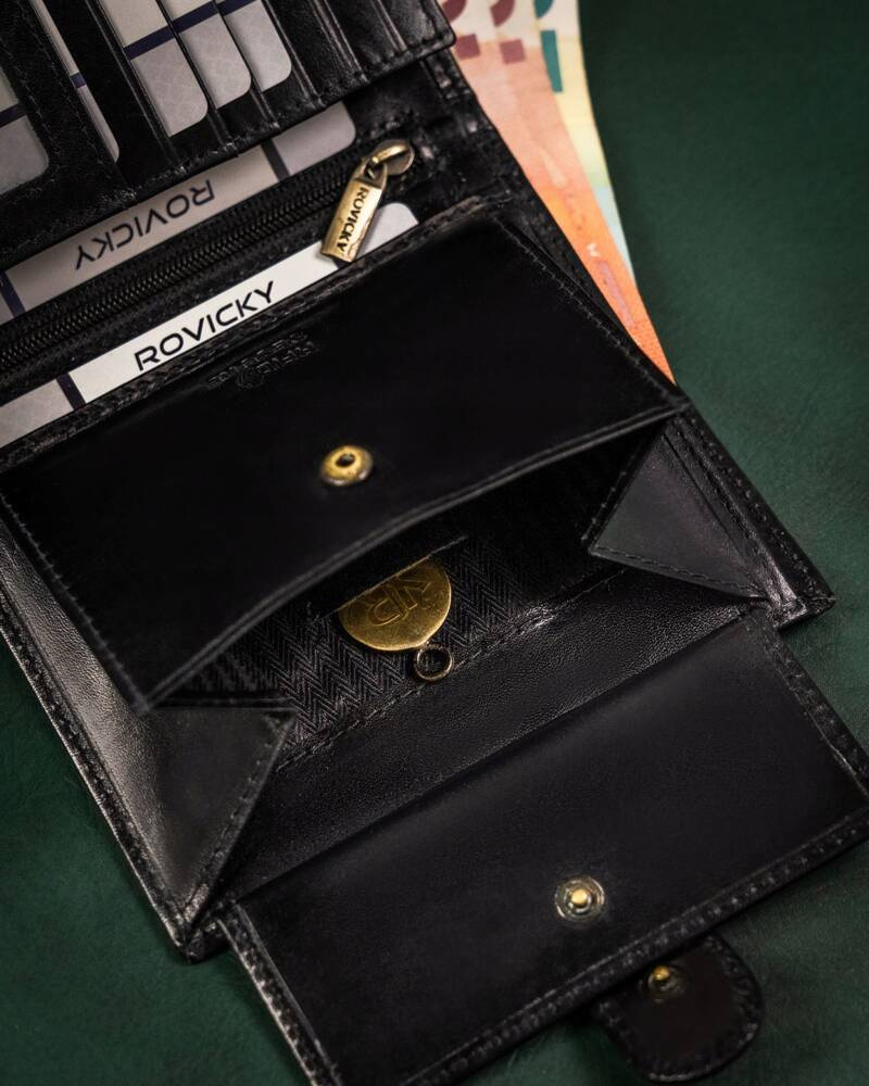 Skórzany, duży portfel męski z systemem RFID - Rovicky - obrazek 12
