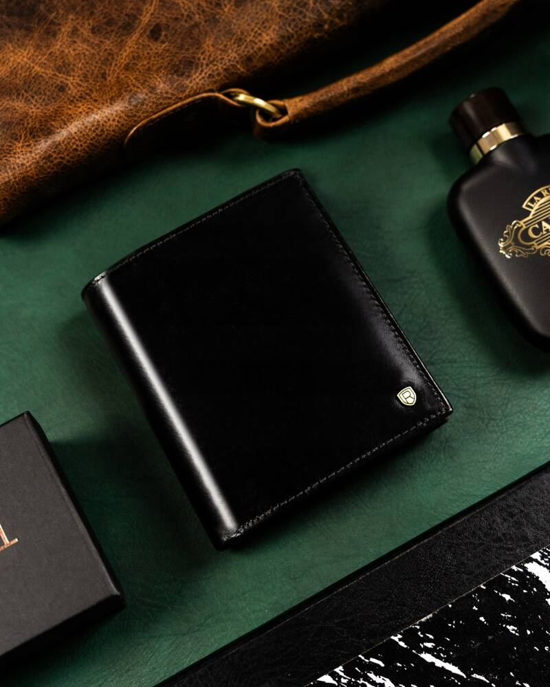 Skórzany, duży portfel męski z systemem RFID - Rovicky - obrazek 2