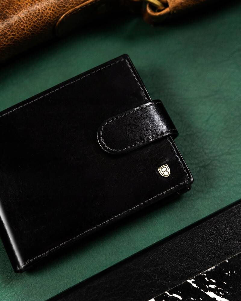 Skórzany portfel męski z systemem RFID - Rovicky - obrazek 2