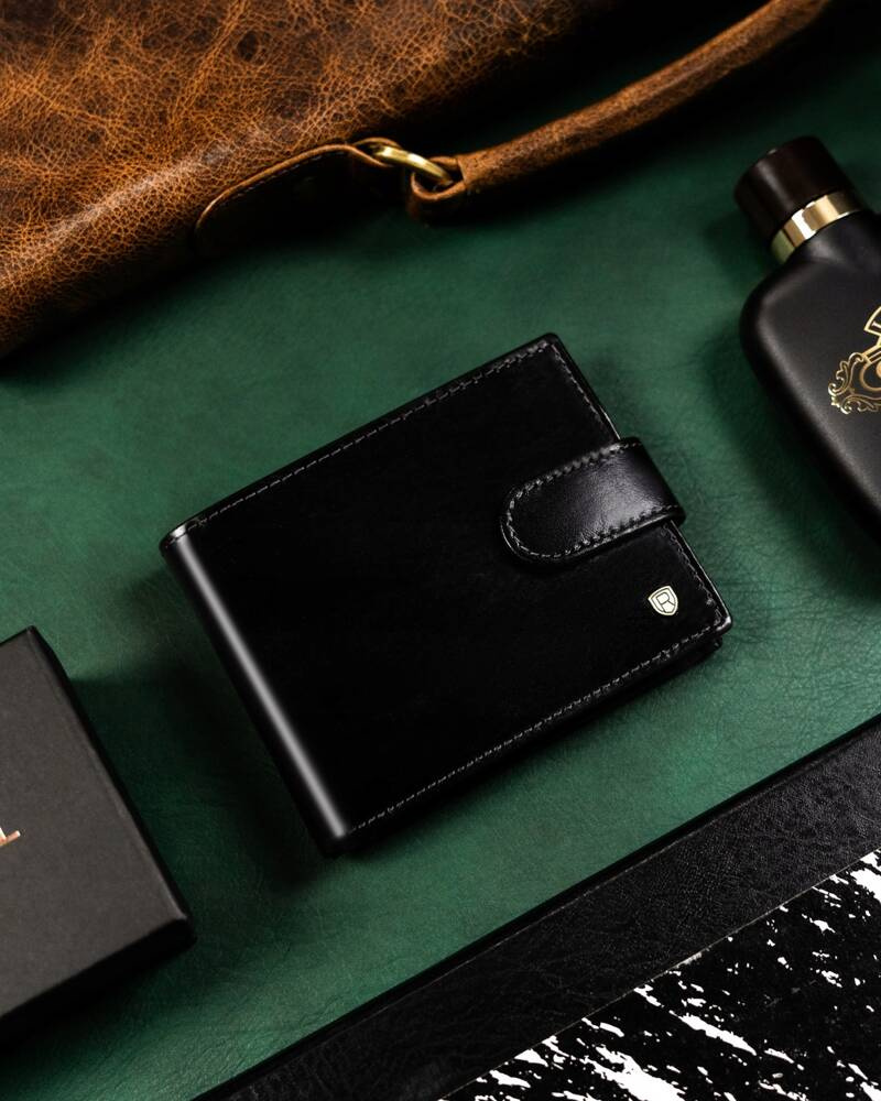 Skórzany portfel męski z systemem RFID - Rovicky - obrazek 12