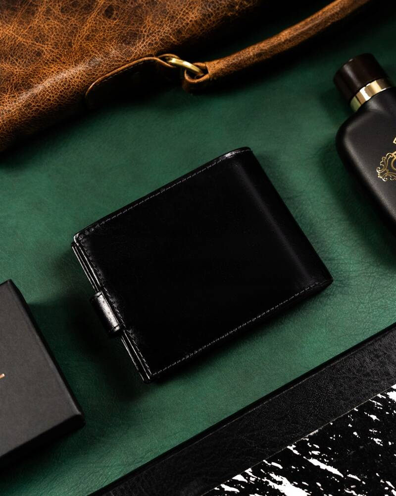 Skórzany portfel męski z systemem RFID - Rovicky - obrazek 3