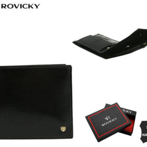Skórzany portfel męski z systemem RFID - Rovicky