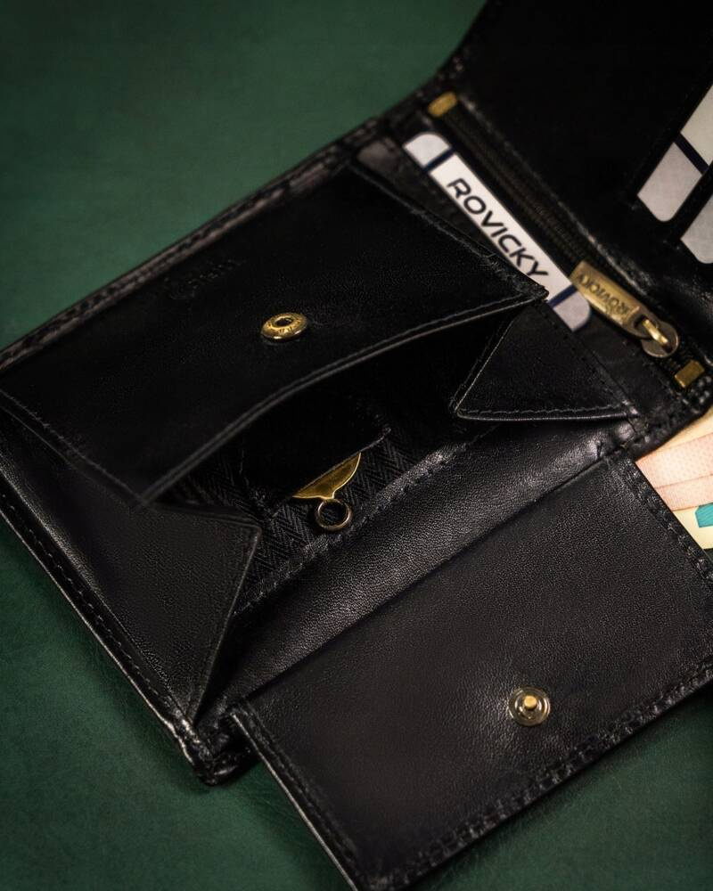 Skórzany portfel męski z systemem RFID - Rovicky - obrazek 7