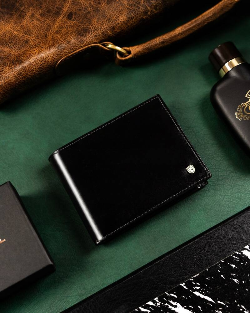 Skórzany portfel męski z systemem RFID - Rovicky - obrazek 13